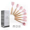 Wooden Silicone Kitchen Utensil Set